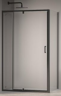Душевой уголок RGW PA-078B (RGW PA-008B + Z-050-2B) 90x70 см, профиль черный, стекло прозрачное