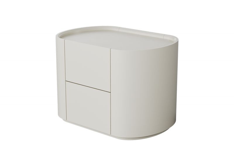 Тумба Ellipsefurniture прикроватная Lagom 2 ящика ширина 60 см (молочный) LG010305530301 фото 2