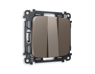 Комплект механизма 3-кл выключателя Ambrella Volt OMEGA Темная бронза матовый (OP6350, VM133) MO635010