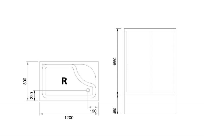 Душевой угол Royal Bath  BP RB8120BP-C-R фото 4