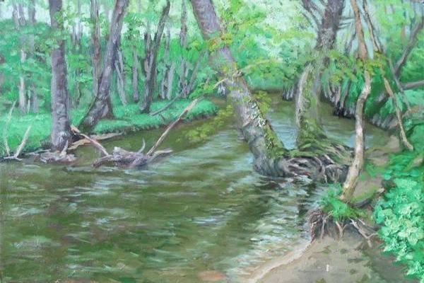 Картина "Река В Лесу" Александр Безродных