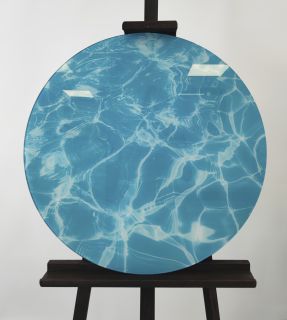 Большая круглая картина Sea Mood  d60 на закаленном стекле  Alumoart 022.005-60
