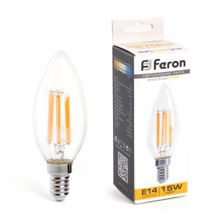 Лампа светодиодная Свеча Feron E14 15W 2700K LB-717 38256