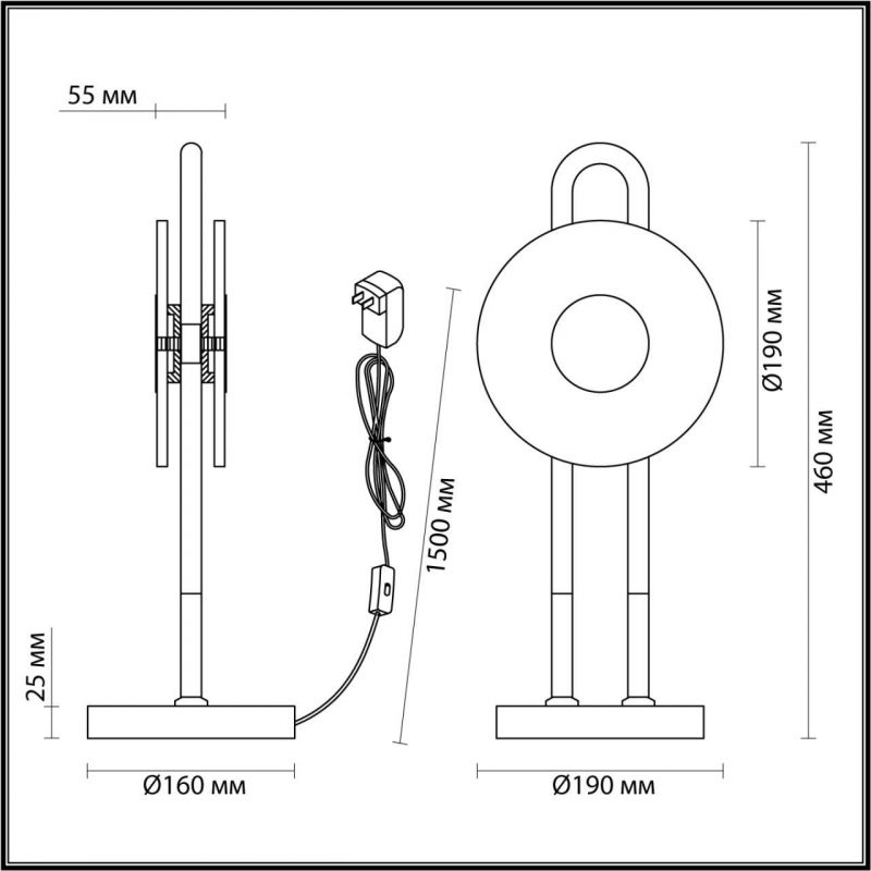 Настольная лампа Odeon Light MODERN ODL_EX24 MAGNET LED 12W 3000K 1005Лм 5407/12TL