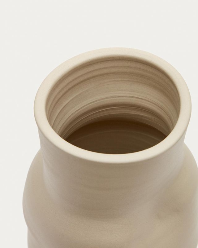 Керамическая ваза La Forma (ex Julia Grup) Macaire BD-2860426 бежевого цвета Ø 34 см
