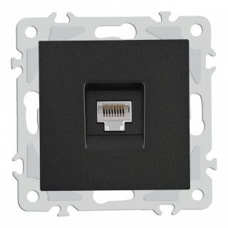 Розетка интернет, RJ45 206.45-1.black Arte Milano