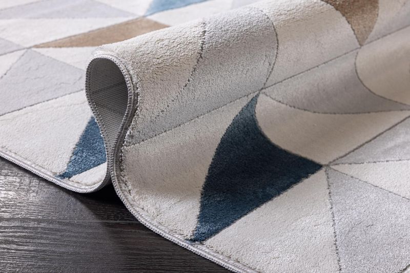 Турецкий ковер из полиэстера Carpet «PARKER» 0107A-BLU 240 x 340 см фото 8