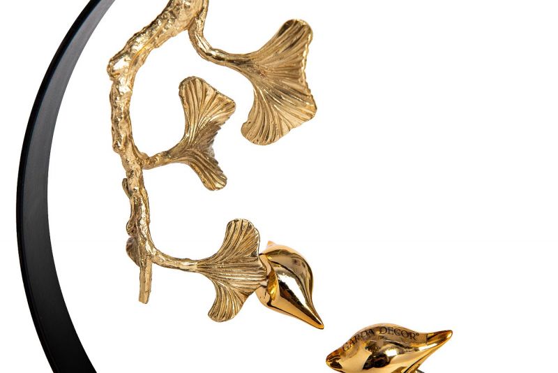 Декор Garda Decor Листья с 2 золотыми птичками BD-953481