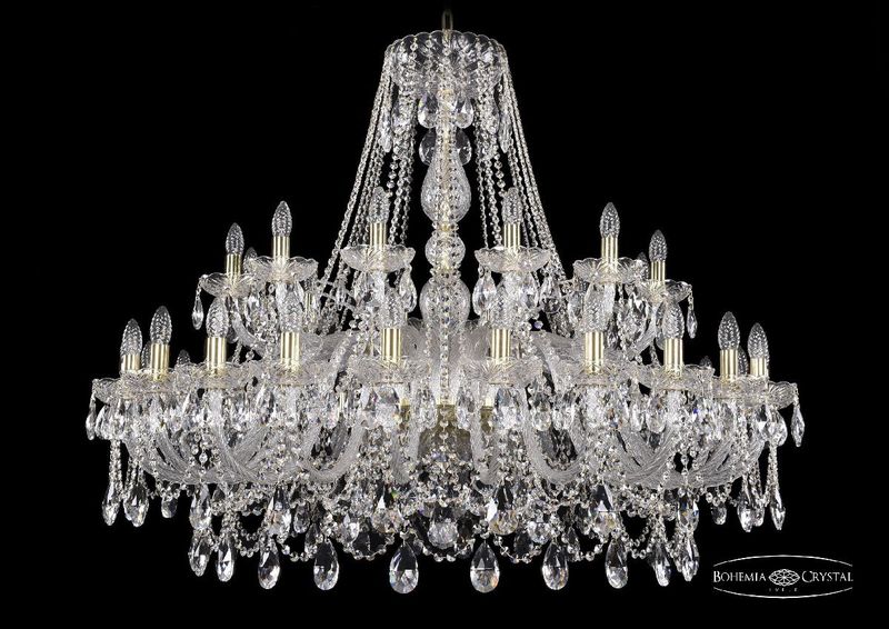 Подвесная люстра Bohemia Ivele Crystal 1411/24+12/460 G