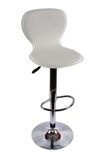 Барный стул Dobrin 2640-LM ELISA,  цвет сиденья белый, цвет основания хром