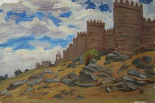 Картина "Авила, крепостная стена" Гаянэ Добровольская