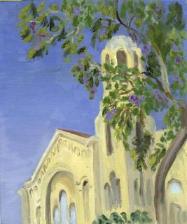 Картина "Церковь. Кипр" Кашина Евгения