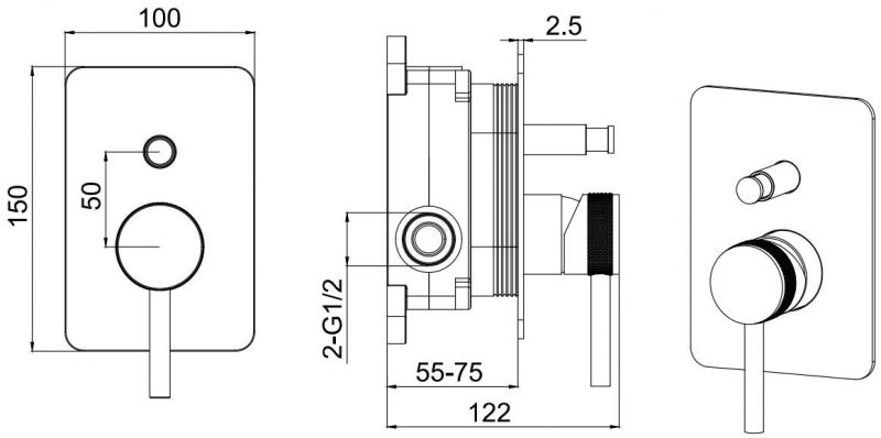 Смеситель для душа Allen Brau Priority X2 5.31011-00