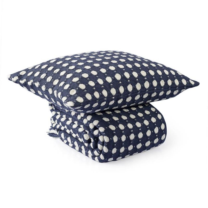 Чехол на подушку из хлопка polka dots темно-синего цвета из коллекции essential, 40x60 см Tkano BD-3042956 фото 7