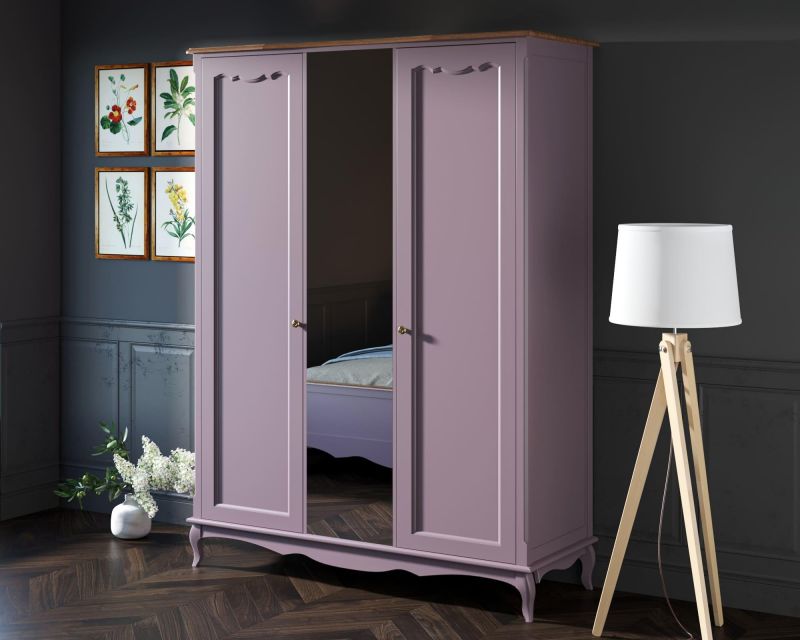 Шкаф "Leontina Lavanda" двухстворчатый с зеркалом фиолетовый BD-3090767 фото 3