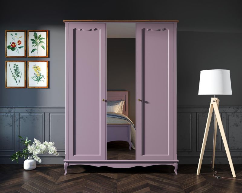 Шкаф "Leontina Lavanda" двухстворчатый с зеркалом фиолетовый BD-3090767 фото 5