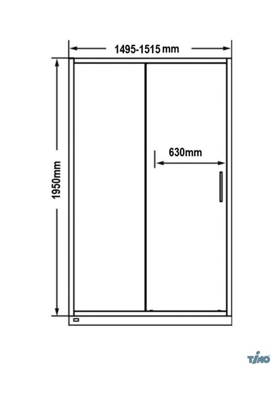 Душевая дверь Timo-S TD-150/03GR-6, 150 см, стекло графит/профиль черный фото 6