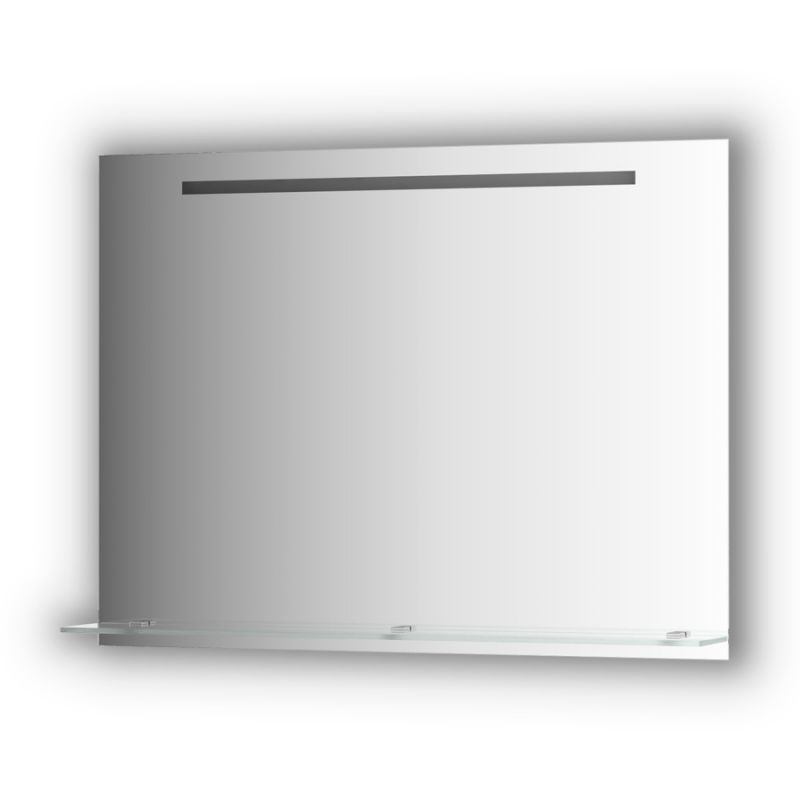 Зеркало с полочкой 100 со встроенным LED-светильником 7 W 100x75 Evoform LEDLINE-S BY 2158 фото 1