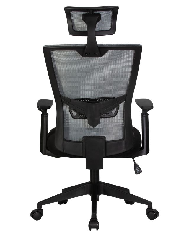 Офисное кресло Dobrin 121B-LMR NIXON, цвет чёрный, серая сетка