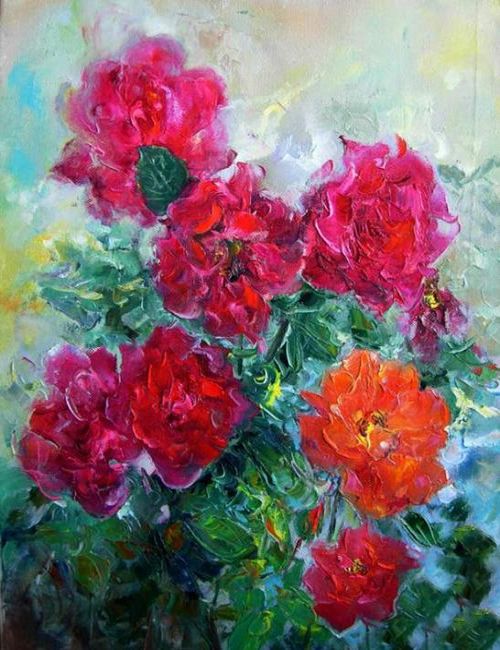 Картина "Розы" Елена Острая