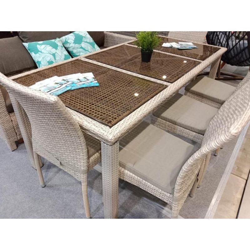 Комплект плетеной мебели  Latte 8pcs T365/Y380C-W85 Latte (8+1) + подушки фото 2
