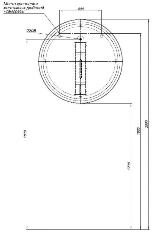 Зеркало Allen Brau Infinity 80 1.21017.WT 80х80 с подсветкой Ø 80 см