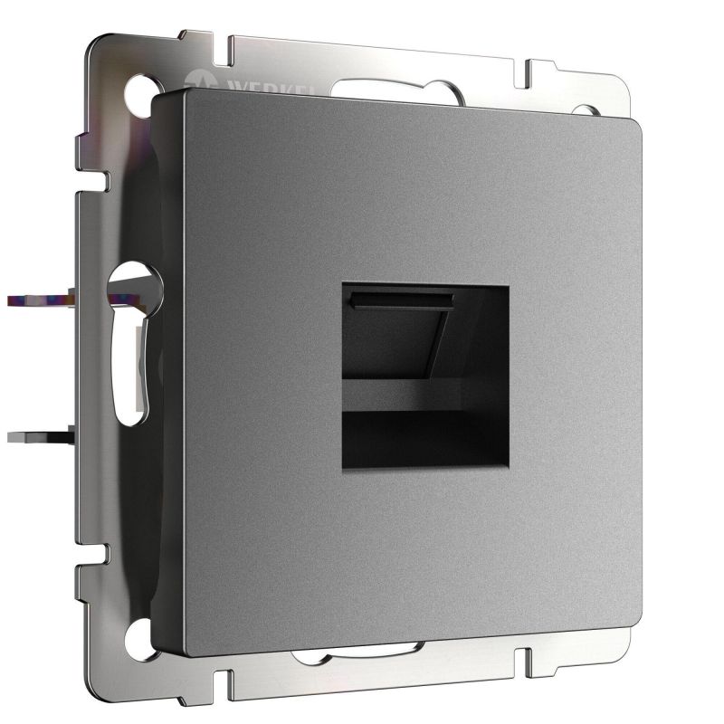 Розетка Ethernet RJ-45 (графит матовый) Werkel W1181064 фото 1