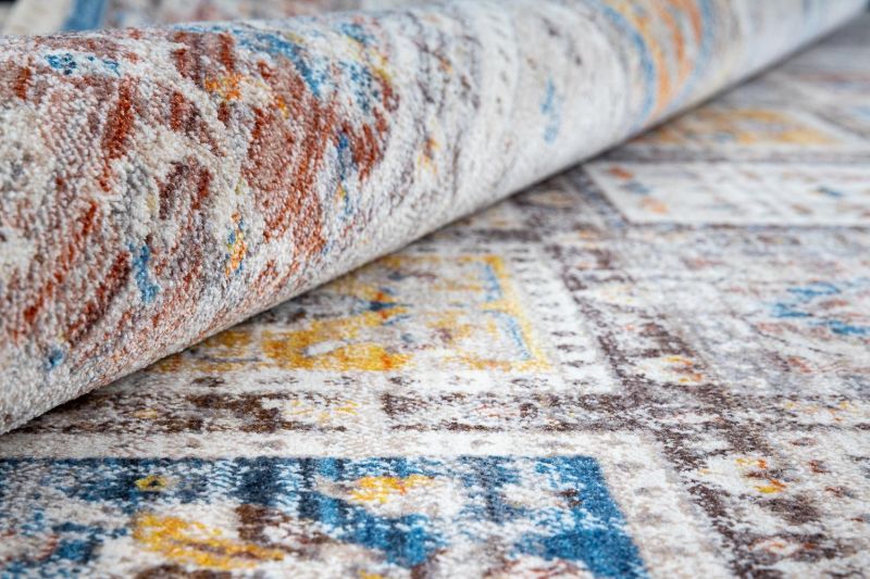 Турецкий ковер из полиэфирного шёлка Carpet «MYSTIC» 0609A-NAVY-RED 200 x 290 см фото 4