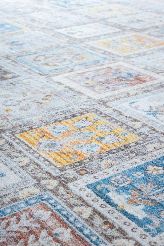 Турецкий ковер из полиэфирного шёлка Carpet «MYSTIC» 0609A-NAVY-RED 200 x 290 см фото 5