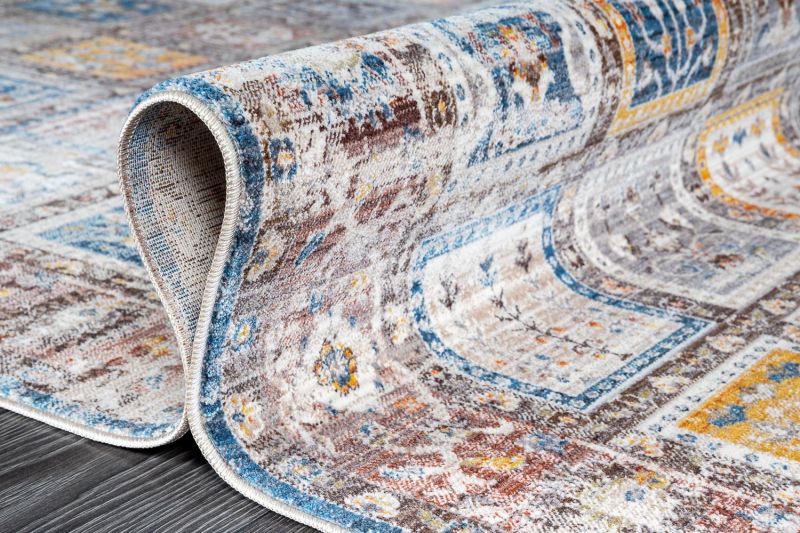 Турецкий ковер из полиэфирного шёлка Carpet «MYSTIC» 0609A-NAVY-RED 200 x 290 см фото 6