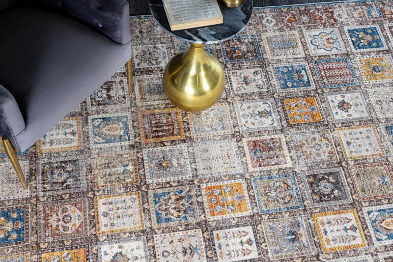 Турецкий ковер из полиэфирного шёлка Carpet «MYSTIC» 0609A-NAVY-RED 200 x 290 см фото 7