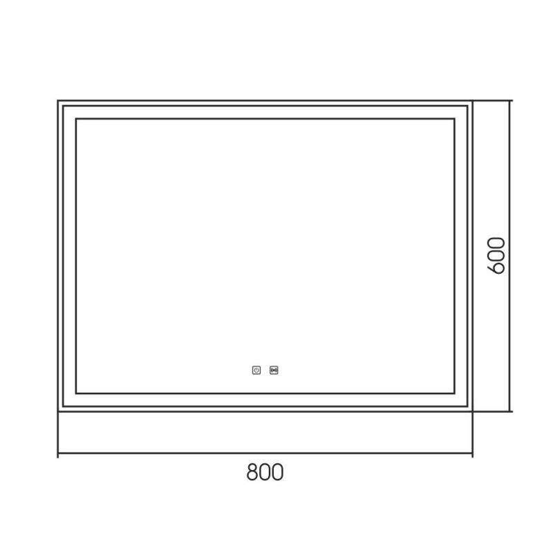 Зеркало ABBER See AG6104SP, 80х60 см, с подсветкой