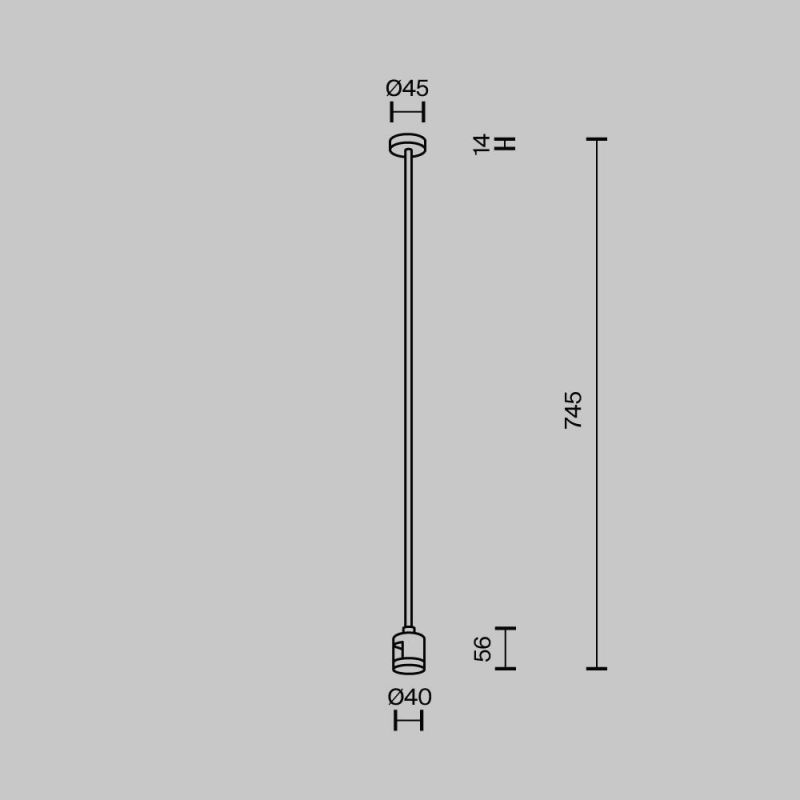 Крепление потолочное Maytoni Accessories for tracks Flarity TRA159C-IPC1-B