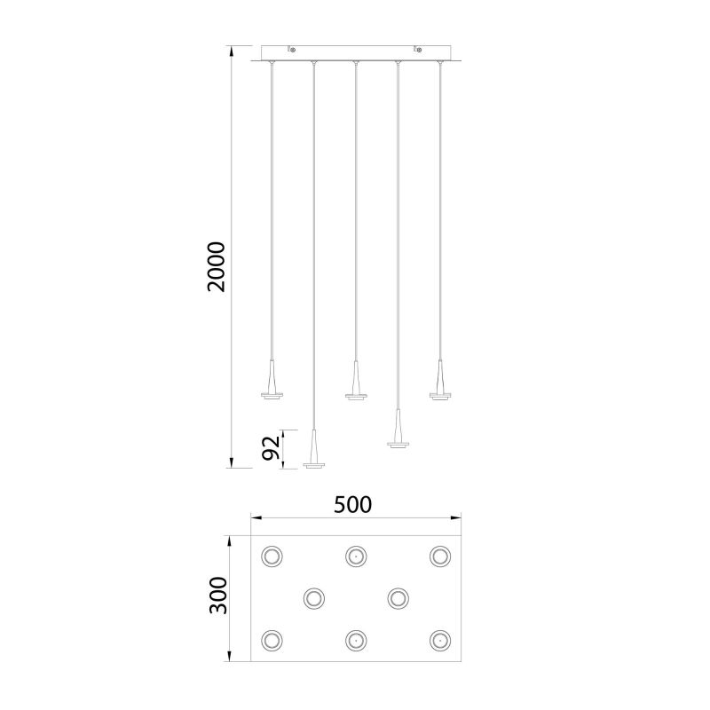 Люстра подвесная без плафонов Mantra ANDROMEDA LED 3000K(теплый) 40W 8934 фото 4