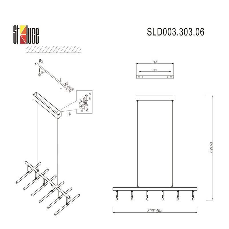 Люстра подвесная ST Luce PIACOD SLD003.303.06