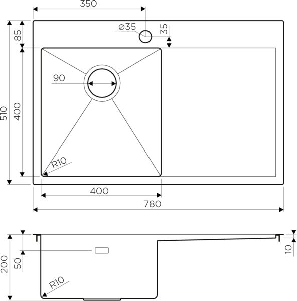 Кухонная мойка Omoikiri Akisame 4973086 светлое золото фото 5