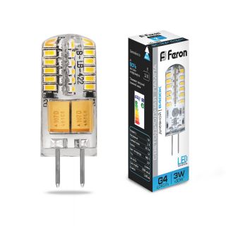 Лампа светодиодная Feron 3W G4 6400K 25533