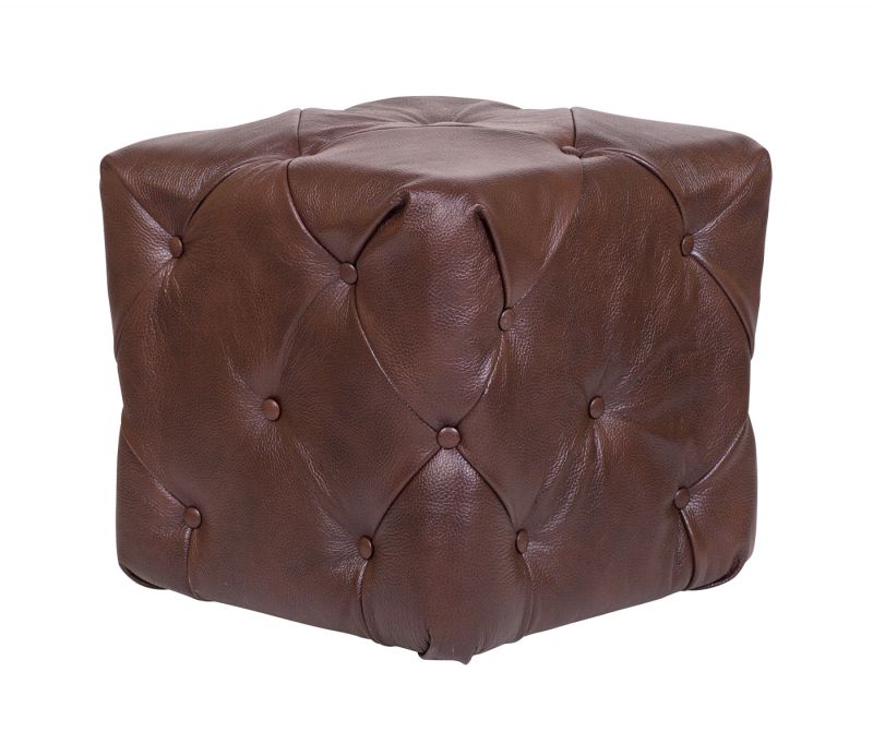 Пуф MAK-interior Amrit brown leather BD-1924178 фото 1