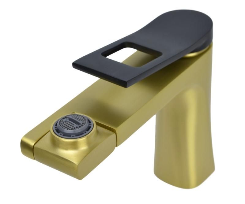 Смеситель для раковины Bronze de Luxe ELEMENT EL02XGB золото/черный фото 3