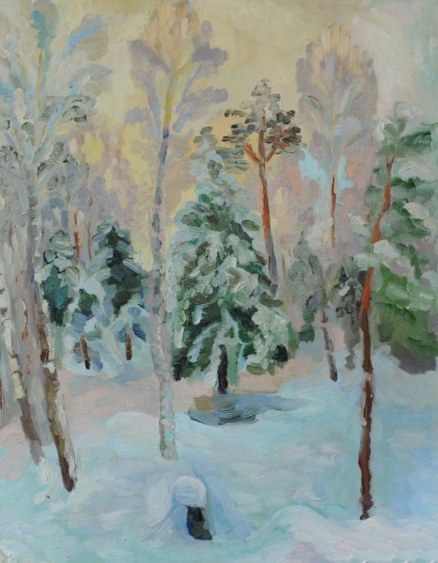 Картина "Морозное утро" 80x60 Явишева Татьяна фото 1