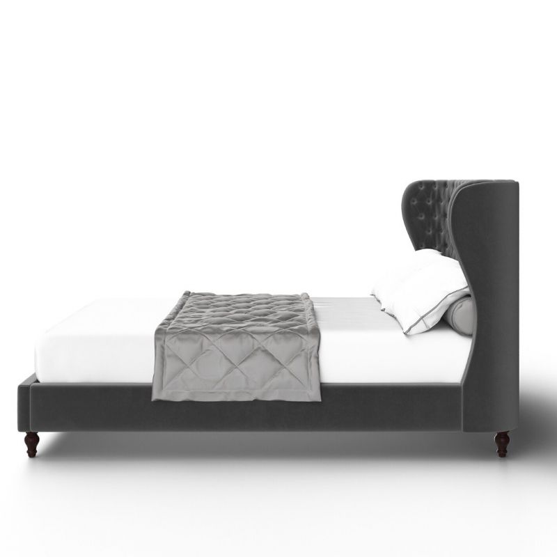 Кровать ANDY 200х200 серого цвета BD-2770220