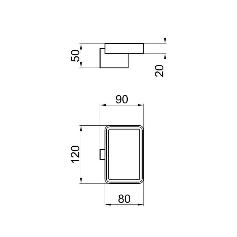 Мыльница Webert Living LV500101015, хром