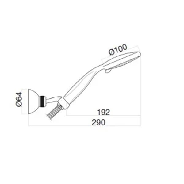 Душевой гарнитур Webert AC0489740, белый матовый