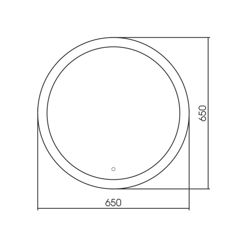 Зеркало ABBER Mond AG6202S-0.65, 65х65 см, с подсветкой