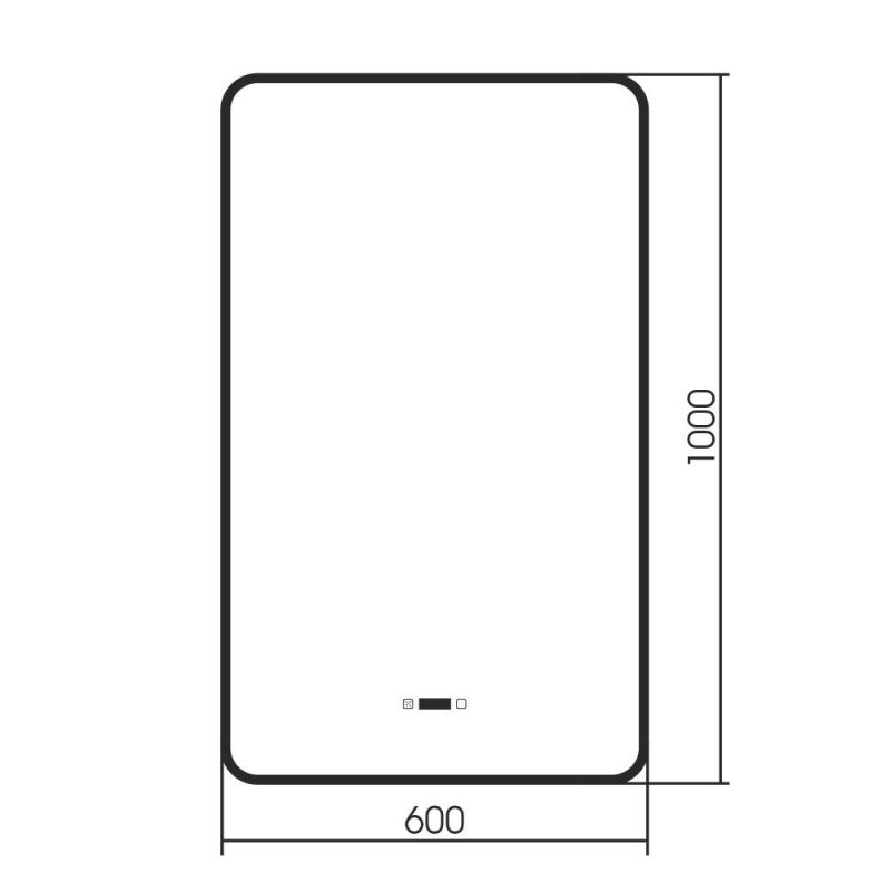 Зеркало ABBER See AG6114SWHB, 60х100 см, с подсветкой