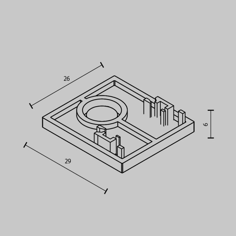 Заглушки для накладного низкопрофильного шинопровода Maytoni Accessories for tracks Exility TRAM034EC-41B фото 6