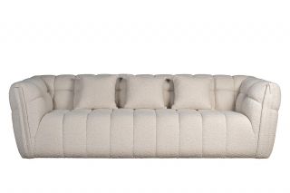 Диван трехместный букле белый Garda Decor Prato BD-3145164