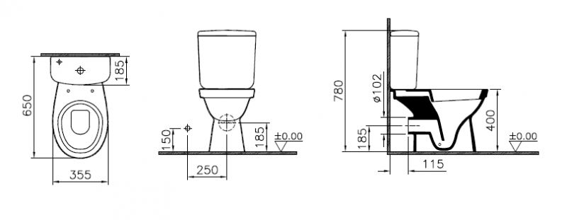 Унитаз-компакт Vitra Norm Fit 9844B099-7200