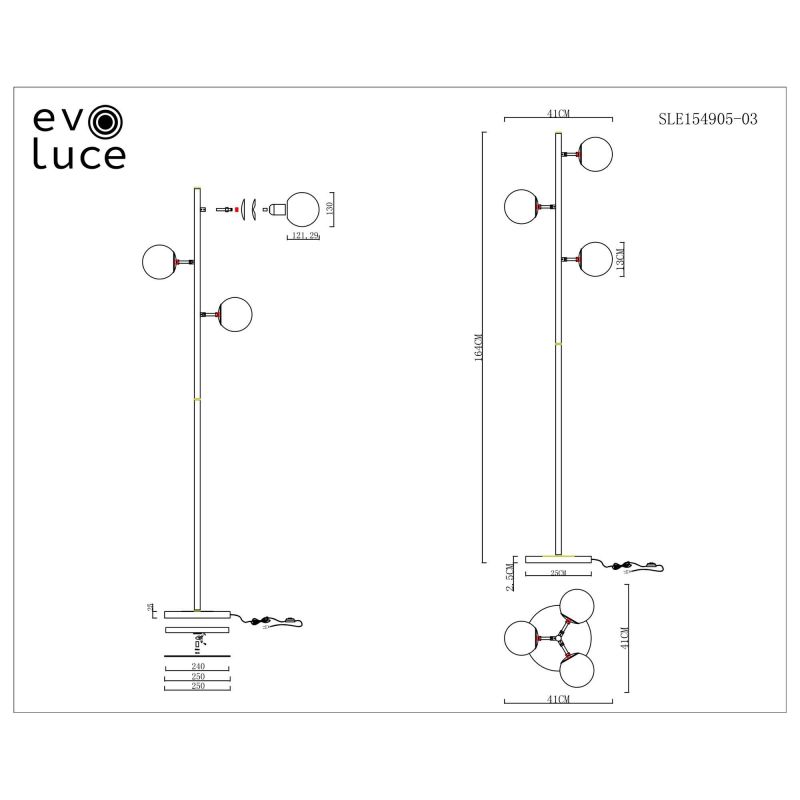 Торшер Evoluce LACOTTA SLE154905-03