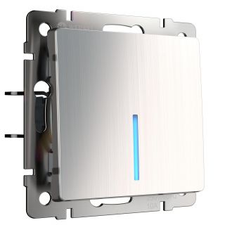 Выключатель одноклавишный с подсветкой (глянцевый никель) Werkel W1110102